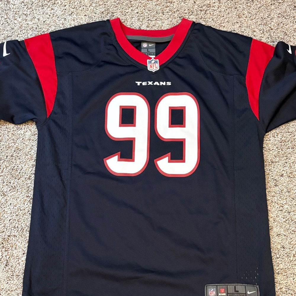 Nike Texans Navy and Red Jersey 99